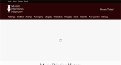 Desktop Screenshot of musicprintinghistory.org
